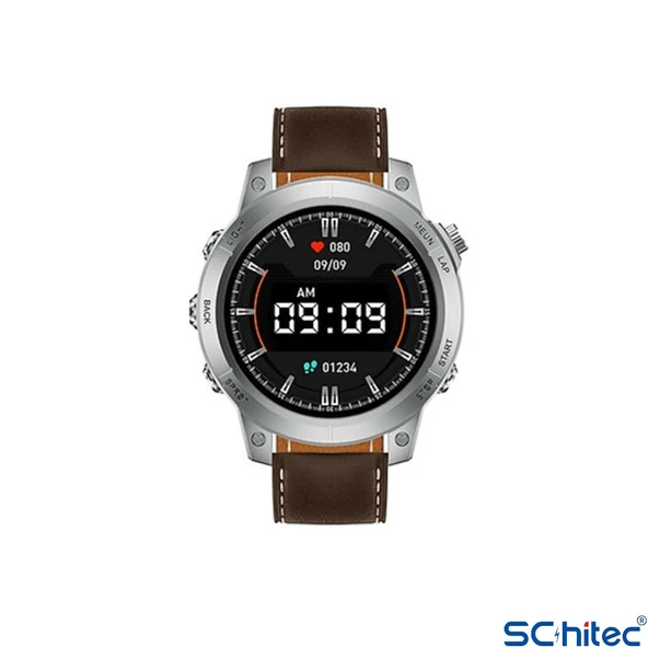 ScHitec RW46 Amoled Ekran Android İos HarmonyOs Uyumlu 3 Kordonlu Akıllı Saat Gümüş - Resim 3