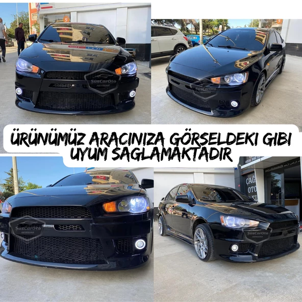 Mitsubishi Lancer 2007-2014 Uyumlu Üniversal Mercekli Angel Sis Farı Metal Su Geçirmez 76 mm Sarı Halkalı Gündüz Farı Angel Eyes 2 Adet - 4