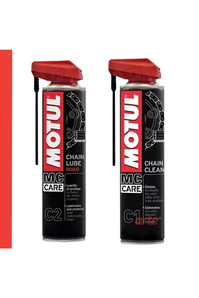 Motul C1 C2 Motosiklet Zincir Yağlama Ve Temizleme Seti