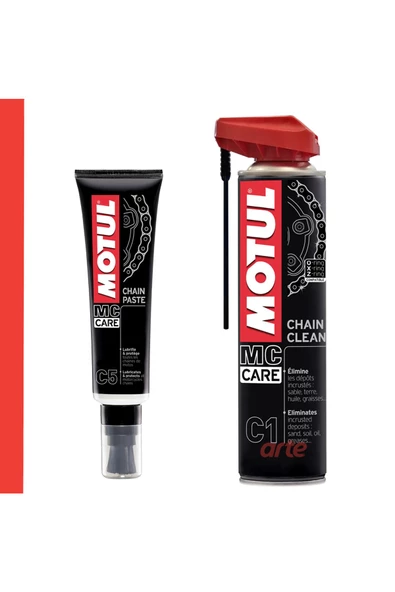 Motul C1 Zincir Temizleme Spreyi Ve C5 Chaın Paste Zincir Pastası