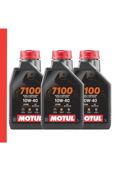 Motul 7100 10w 40 4t 1 L - Morosiklet Yağı Performanslı Ve Yüksek Kaliteli Yağ 3 Adet