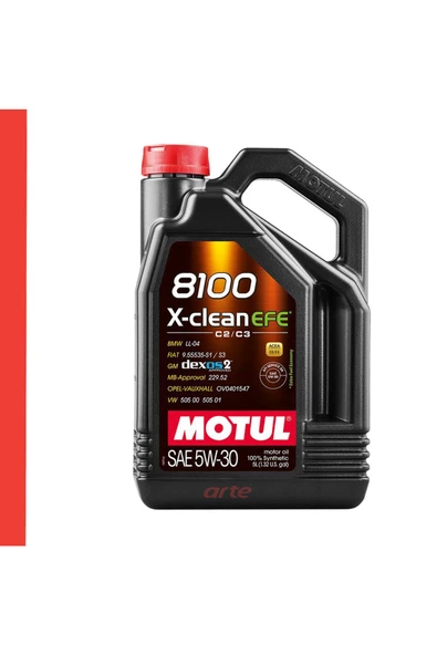 Motul 8100 X-clean Efe 5w30 Partiküllü Dpf C3 Dexos2 Motor Yağı 5l %100 Sentetik