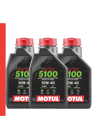 Motul 5100 10w-40 4 T Motosiklet Motor Yağı Güncel Ürün 3 Adet (2024 ÜRETİM)