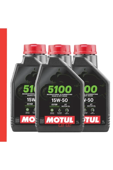 Motul 5100 15w-50 4t 1l Motosiklet Motor Yağı Güncel Ürün 3 Adet