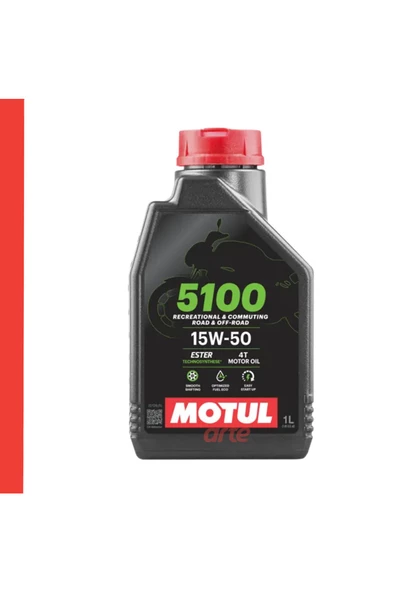 Motul 5100 15w-50 4t 1l Motosiklet Motor Yağı Güncel Ürün 1 Adet