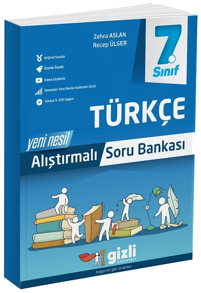 Gizli Yayınları 7. Sınıf Türkçe Alıştırmalı Soru Bankası