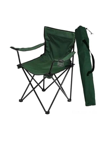 Mandella Rejisör Kamp Sandalyesi Piknik, Plaj, Balıkçı,Bahçe,Balkon Sandalyesi Yeşil (2 Adet) - Resim 2