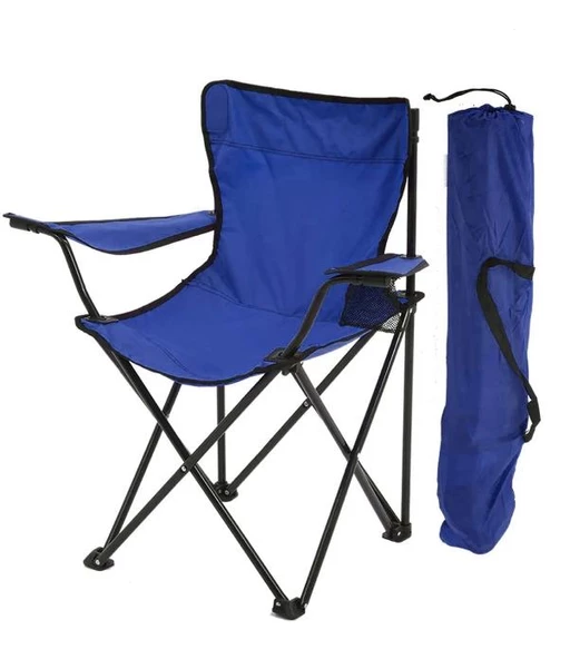 Mandella Rejisör Kamp Sandalyesi Piknik, Plaj, Balıkçı,Bahçe,Balkon Sandalyesi Mavi (2 Adet) - Resim 2
