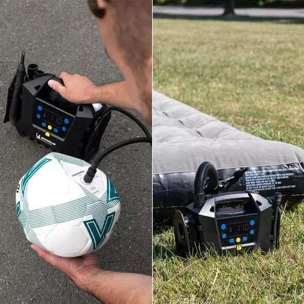 Michelin Mc34259 11.1Volt/2.5Ah.120psı Ayarlanabilir Dijital Basınç Göstergeli Şarjlı Lastik&Yatak Şişirme Pompası - 10