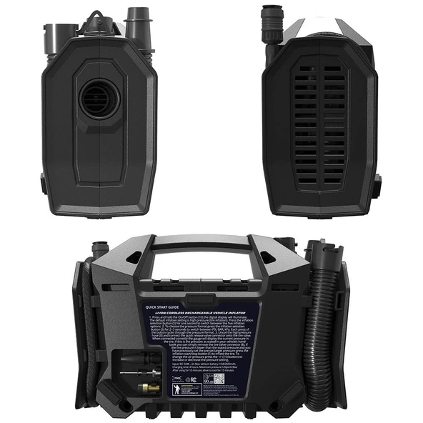 Michelin Mc34259 11.1Volt/2.5Ah.120psı Ayarlanabilir Dijital Basınç Göstergeli Şarjlı Lastik&Yatak Şişirme Pompası - 11