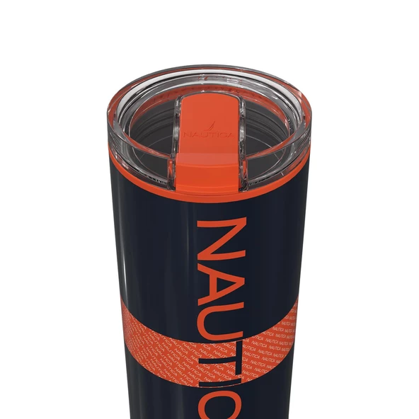Nautica NTM02 Sport Termos Paslanmaz Çelik 650 ml Navy Turuncu - Resim 2