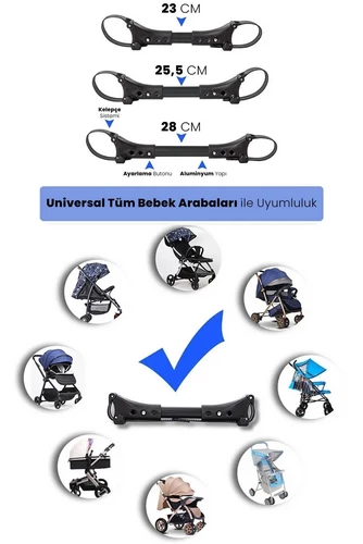 Lorellil Bebek Arabası İkiz Bağlantı Aparatı (Tüm Bebek Arabalarıyla Uyumlu) - 3