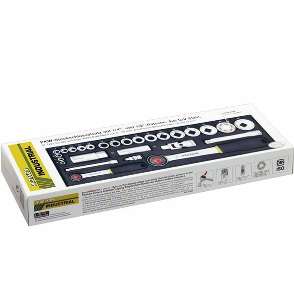 Proxxon 23020 1/4" Ve 1/2" 27 Parçalı Lokma Takımı - 3