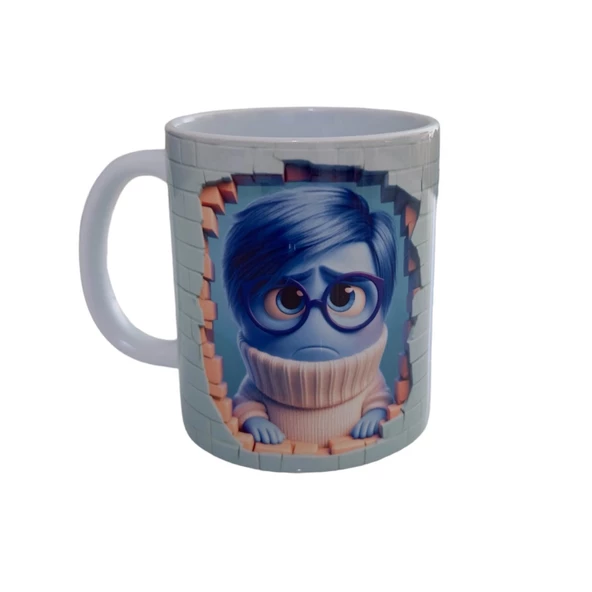 TERS YÜZ BASKILI KUPA,INSIDE OUT BASKILI KUPA,SADNESS BASKILI KUPA