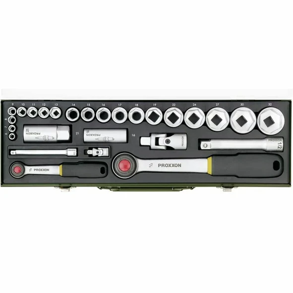 Proxxon 23020 1/4" Ve 1/2" 27 Parçalı Lokma Takımı - Resim 2