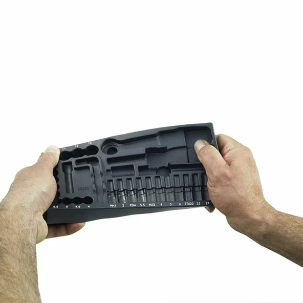 Proxxon 23020 1/4" Ve 1/2" 27 Parçalı Lokma Takımı - Resim 5