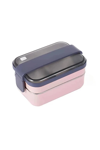 Vagon Paslanmaz Çelik Lunch Box 1200 ML Beslenme Kabı (Karışık Renk 1 Adet)
