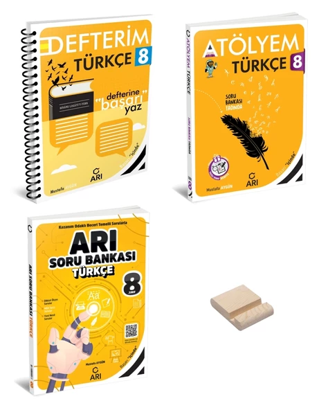 LGS 8. Sınıf Türkçe Defterim Atölyem ve Arı Soru Bankası 3lü Set