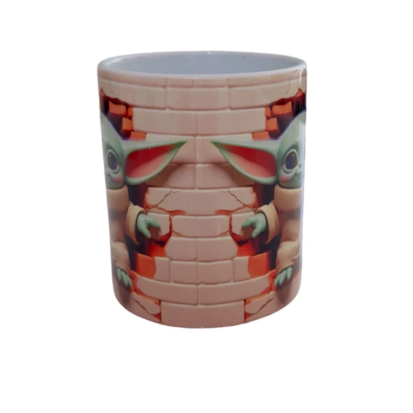 BABY YODA BASKILI KUPA,YILDIZ SAVAŞLARI KARAKTERLİ KUPA,BASKILI KUPA - 2