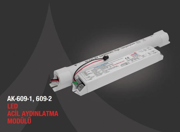 Arsel AK-609W-2 LED Lambalar İçin Acil Aydınlatma Kiti Kesintide 120 Dak. Yanan 110-220 volt AC Led Lamba