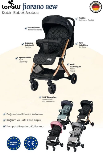 Lorelli Fiorano Kabin Boy Bebek Arabası - 11