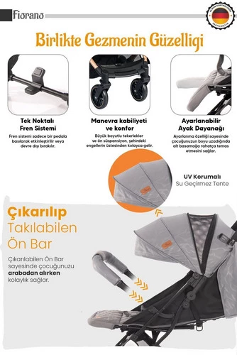 Lorelli Fiorano Kabin Boy Bebek Arabası - 8