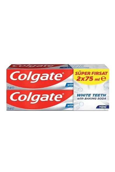 Colgate White Teeth With Baking Soda Diş Macunu 75 ml x 2 Li