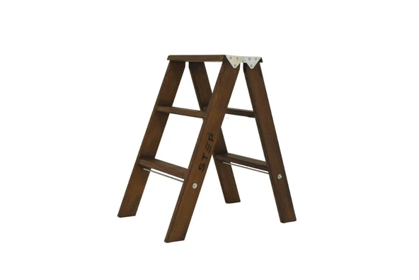 STEP GORDİOS AHŞAP ÇİFT ÇIKIŞLI 2 BASAMAKLI MERDİVEN - Resim 2