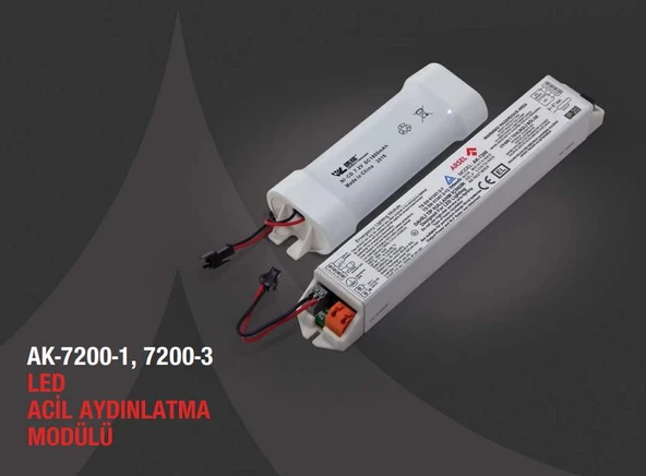 Arsel AK-7200-3 LED Lambalar İçin Acil Durum Yedekleme Kiti Kesintide 180 Dak. Yanan 3,5-200 Volt Led Lamba