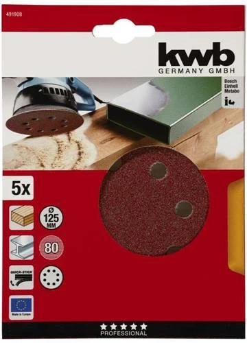 Kwb 49491908 80 Kum 125 mm Zımpara Kağıdı - Resim 2