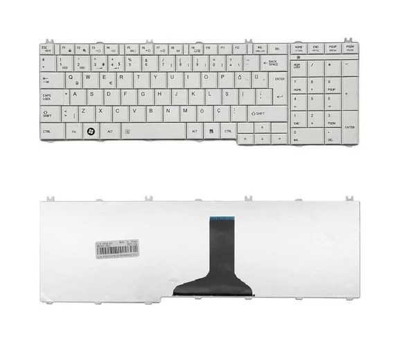 Toshiba Satellite C650 Klavye Tuş Takımı Beyaz TR - 1