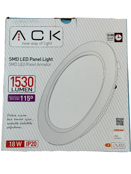 ACK 18W 4000K (Günışığı) Sıva Altı Led Panel Armatür (10 Adet) - 3