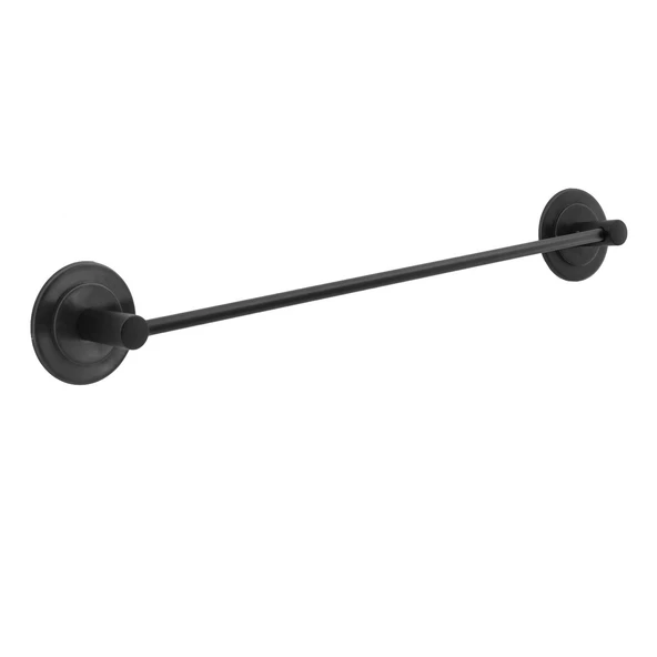 Banyo Lavabo Mutfak Yapışkanlı Bez Havlu Standı Askısı Paslanmaz Metal Siyah Uzun Bez Havluluk - 4