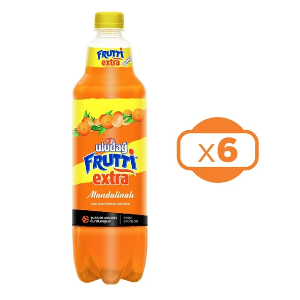 Uludağ Frutti Extra Mandalinalı 1 lt x 6 Adet ürün görseli 1
