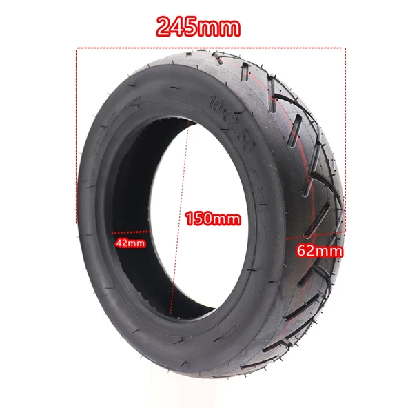 Elektrikli Scooter 10X2.50/6 Dış Lastik - Resim 3