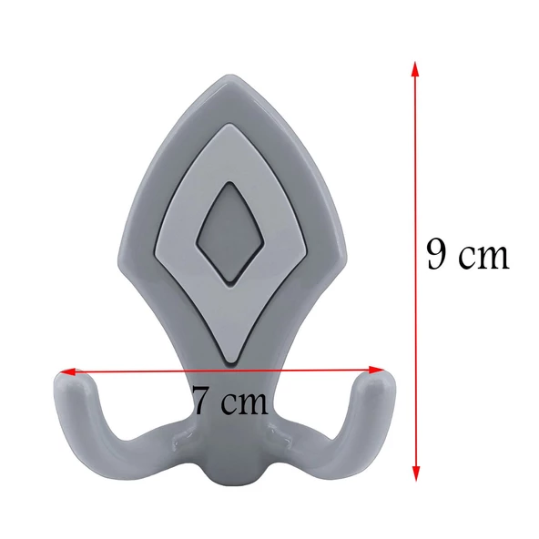 Mobilya Askı Askılık Sert Plastik Gri Vestiyer Duvar Askısı Dolap Elbise Askılığı - Resim 3