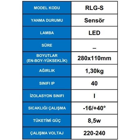 Arsel Desa RLG-S Sensörlü Acil Aydınlatma Armatürü Led Lamba - Resim 4
