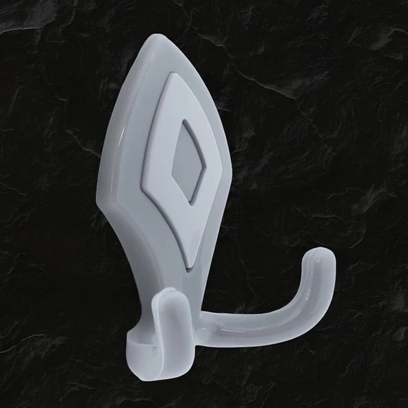 Mobilya Askı Askılık Sert Plastik Gri Vestiyer Duvar Askısı Dolap Elbise Askılığı - Resim 2