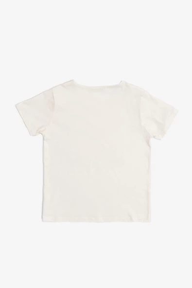 Sun Ekru Pamuklu Kısa Kol Erkek Çocuk Tshirt - 2