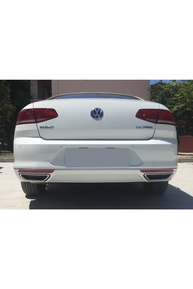 Volkswagen Passat B8 Krom Egzoz Görünümü Difüzör Çıtası 2015-2018 - 4