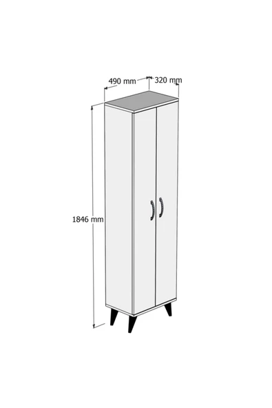 Tanmob 2 Kapılı 49cm Banyo Dolabı Beyaz Bdl0101 - 4