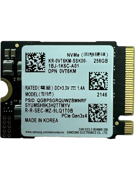 OEM SAMSUNG PM9B1  MZ9L4256HCJQ-00BD1 256GB M.2 PCI-E 2230 NVMe SSD