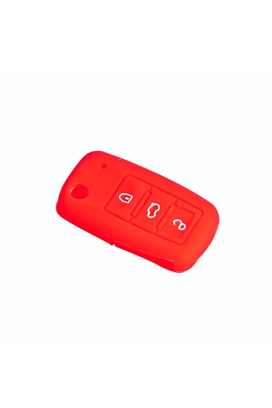 Startcar    Startcar Seat Toledo Uyumlu Silikon Anahtarlık Kırmızı SC