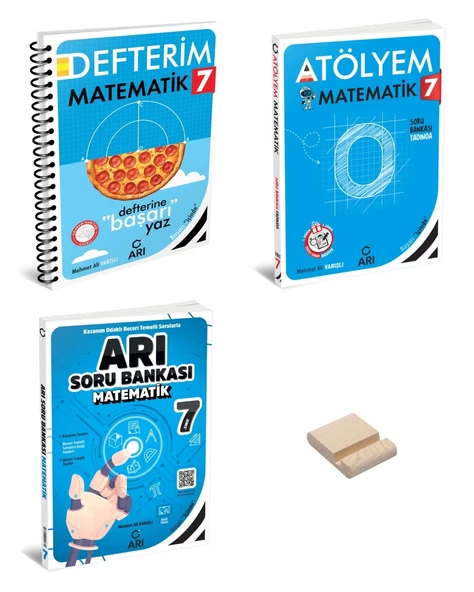 7. Sınıf Matematik Defterim Atölyem ve Arı Soru Bankası 3lü Set
