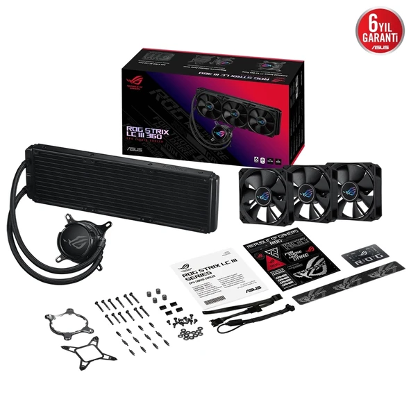 Asus Rog Strix LC III 360 360mm Intel-AMD Uyumlu Sıvı Soğutucu - 9