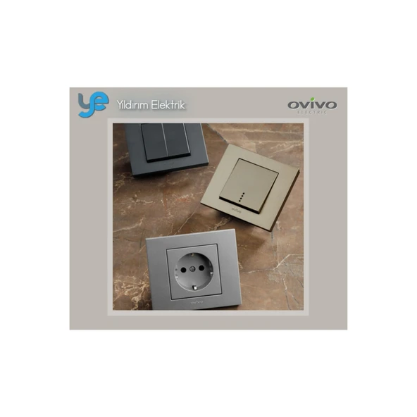 Ovivo Grano Füme Zil Anahtarı Light - Resim 3