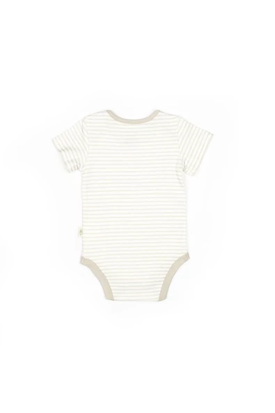 Bebek 3lü Kısa Kollu Badi Kutulu Set %100 Organik Pamuk, Bebek ve Yenidoğan Serisi - CSY5763 - 7