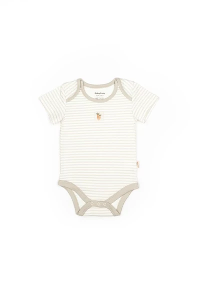 Bebek 3lü Kısa Kollu Badi Kutulu Set %100 Organik Pamuk, Bebek ve Yenidoğan Serisi - CSY5763 - 6