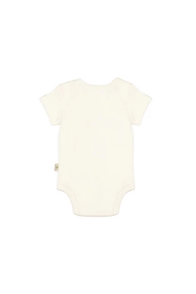 Bebek 3lü Kısa Kollu Badi Kutulu Set %100 Organik Pamuk, Bebek ve Yenidoğan Serisi - CSY5763 - 5