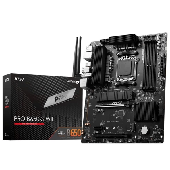 MSI Pro B650-S WiFi RGB M.2 AM5 ATX DDR5 Anakart